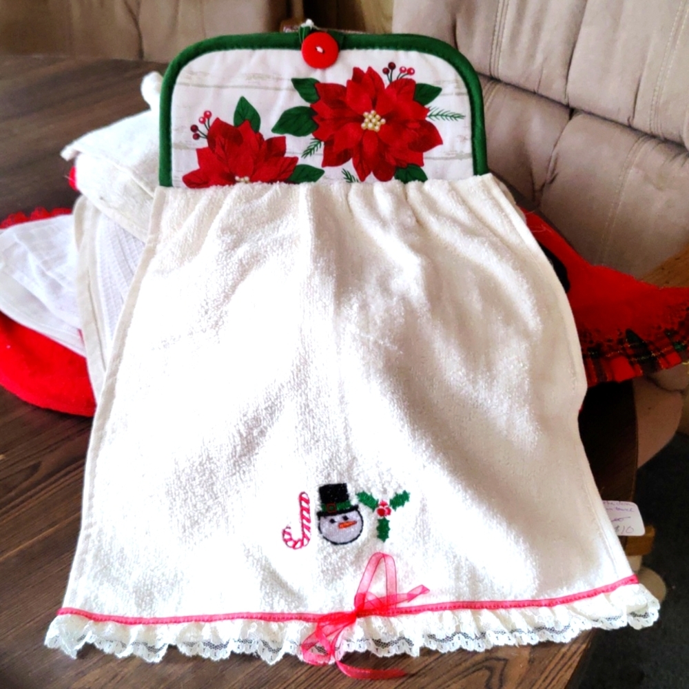 Handmade kitchen hanging towel